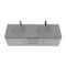 Castello Usa Thames 60-inch Gray Vanity Set with Gray Top and Chrome Handles CB-MC-60G-CHR-20146-GR - alternate 4